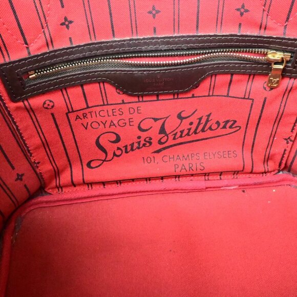 LOUIS VUITTON Neverfull PM Shoulder Tote Bag Damier Leather Brown N51109 93YG762 - Picture 6 of 16